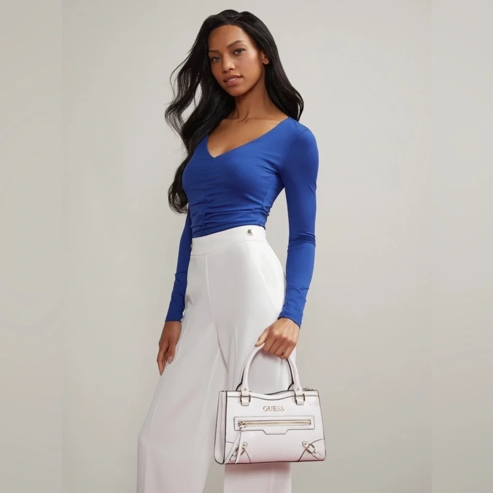 New GUESS Dementri Satchel With Wallet